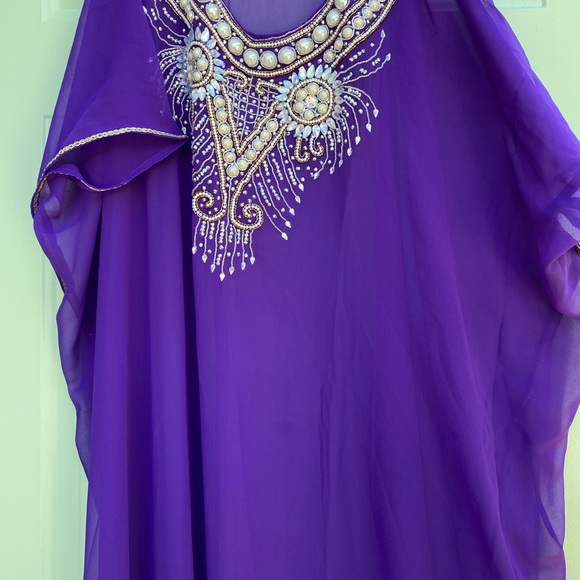 KoC Women wear Dubai Kaftan Farasha Caftan Maxi Dress Abaya Jalabiya one size - Picture 4 of 5
